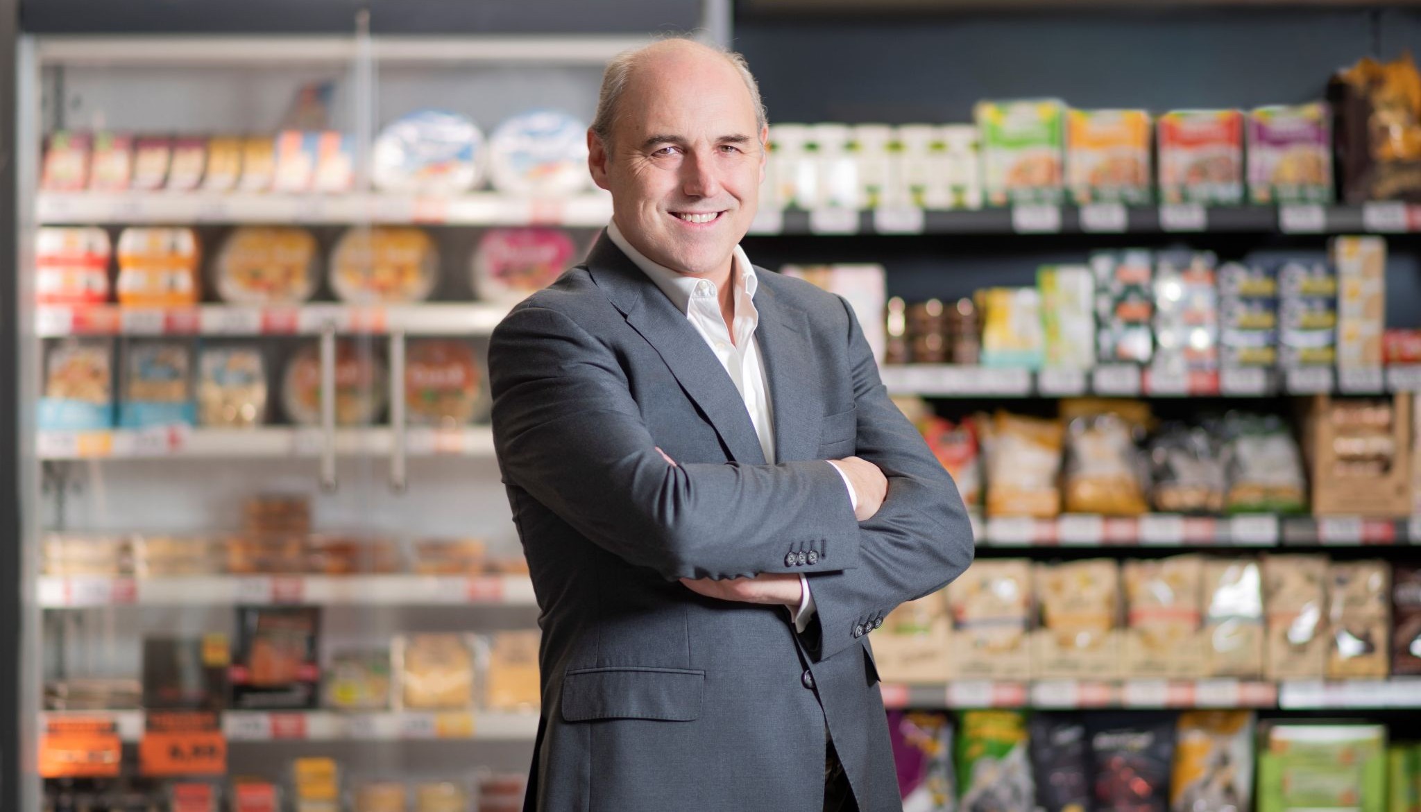 Diego Sebastián de Erice en un supermercado